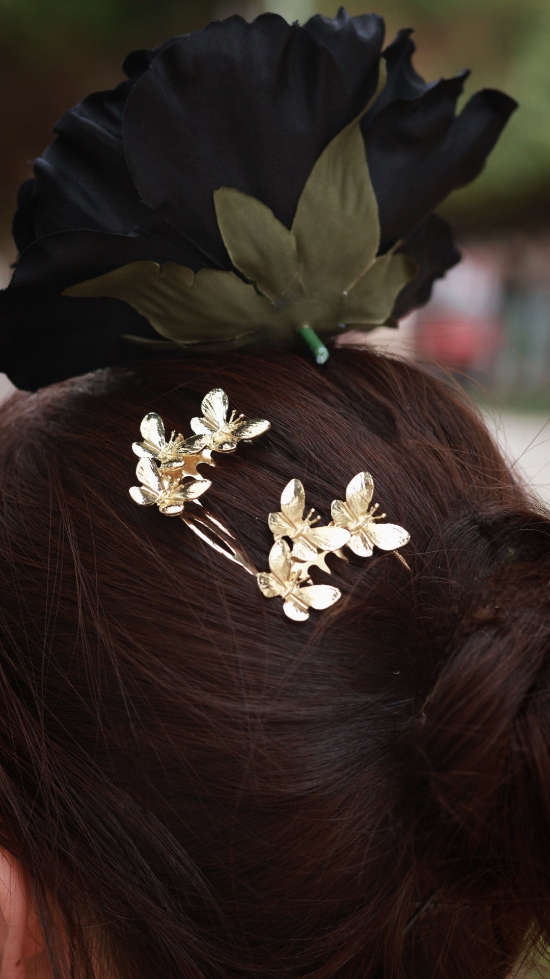 PEINETA MARIPOSA DORADO