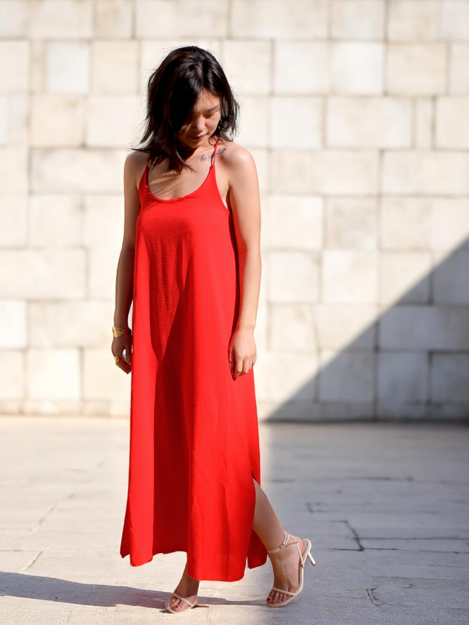 Vestido Casual ideal para el verano Rojo4