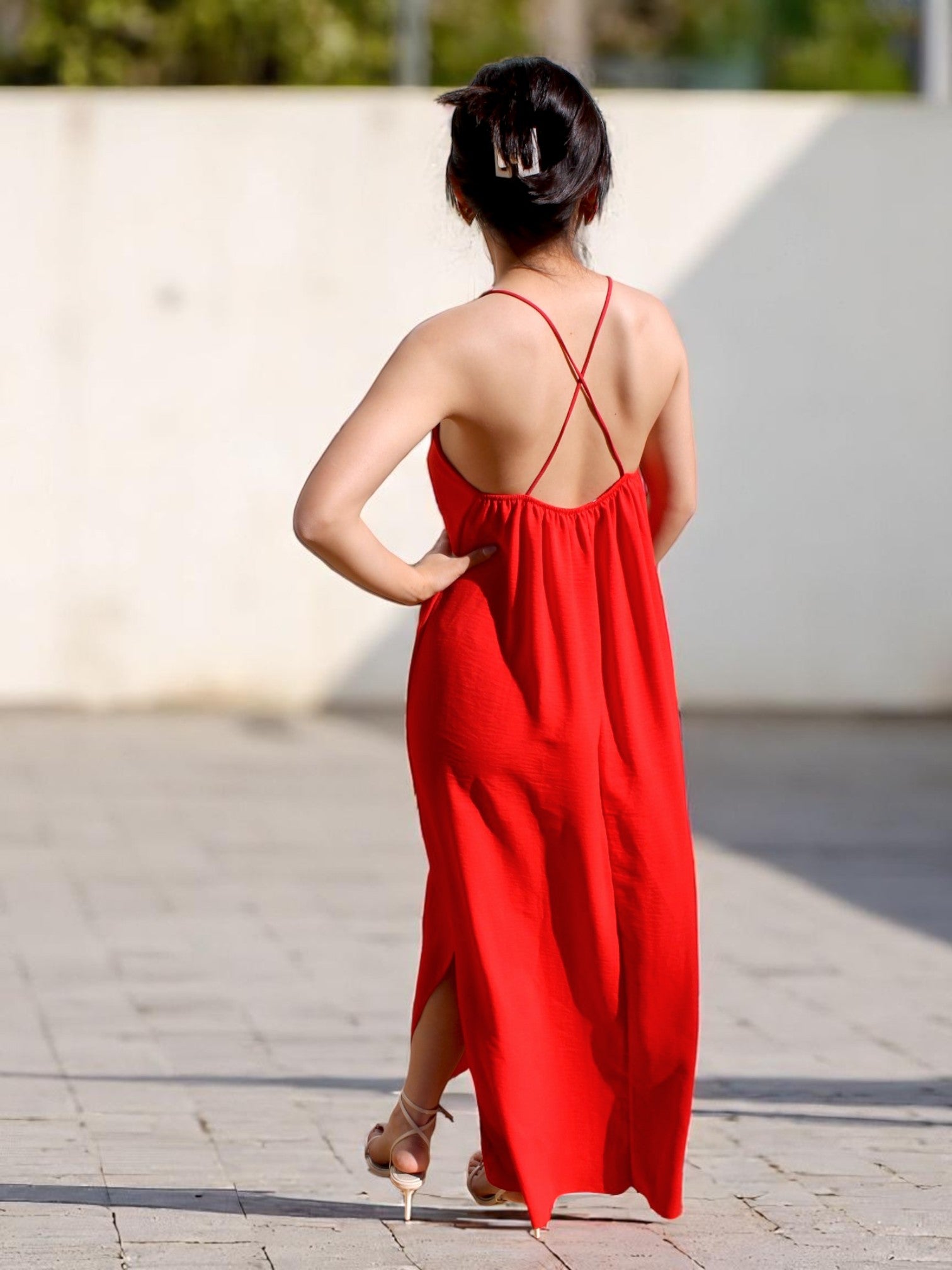 Vestido Casual ideal para el verano Rojo3