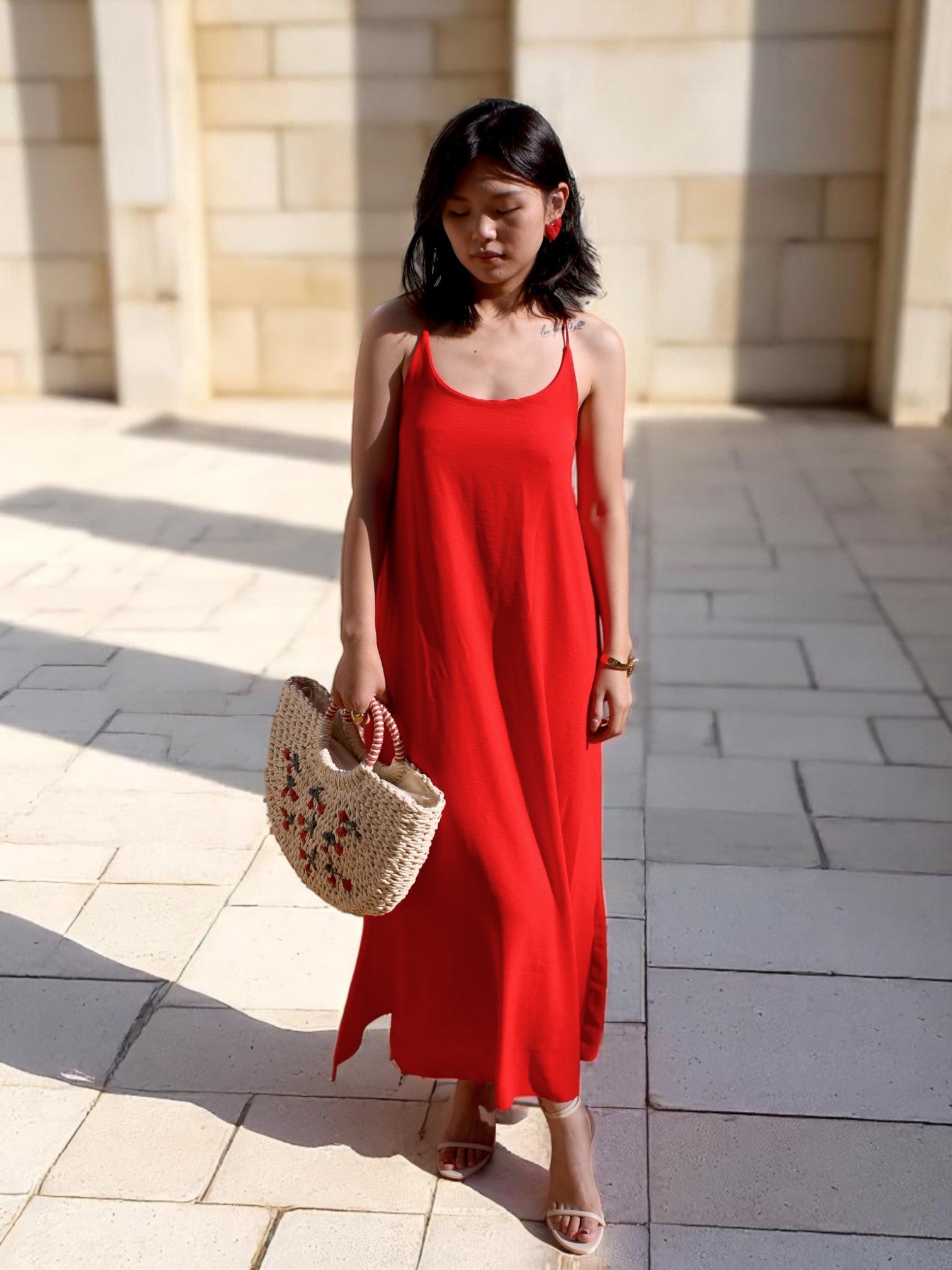 Vestido Casual ideal para el verano Rojo1