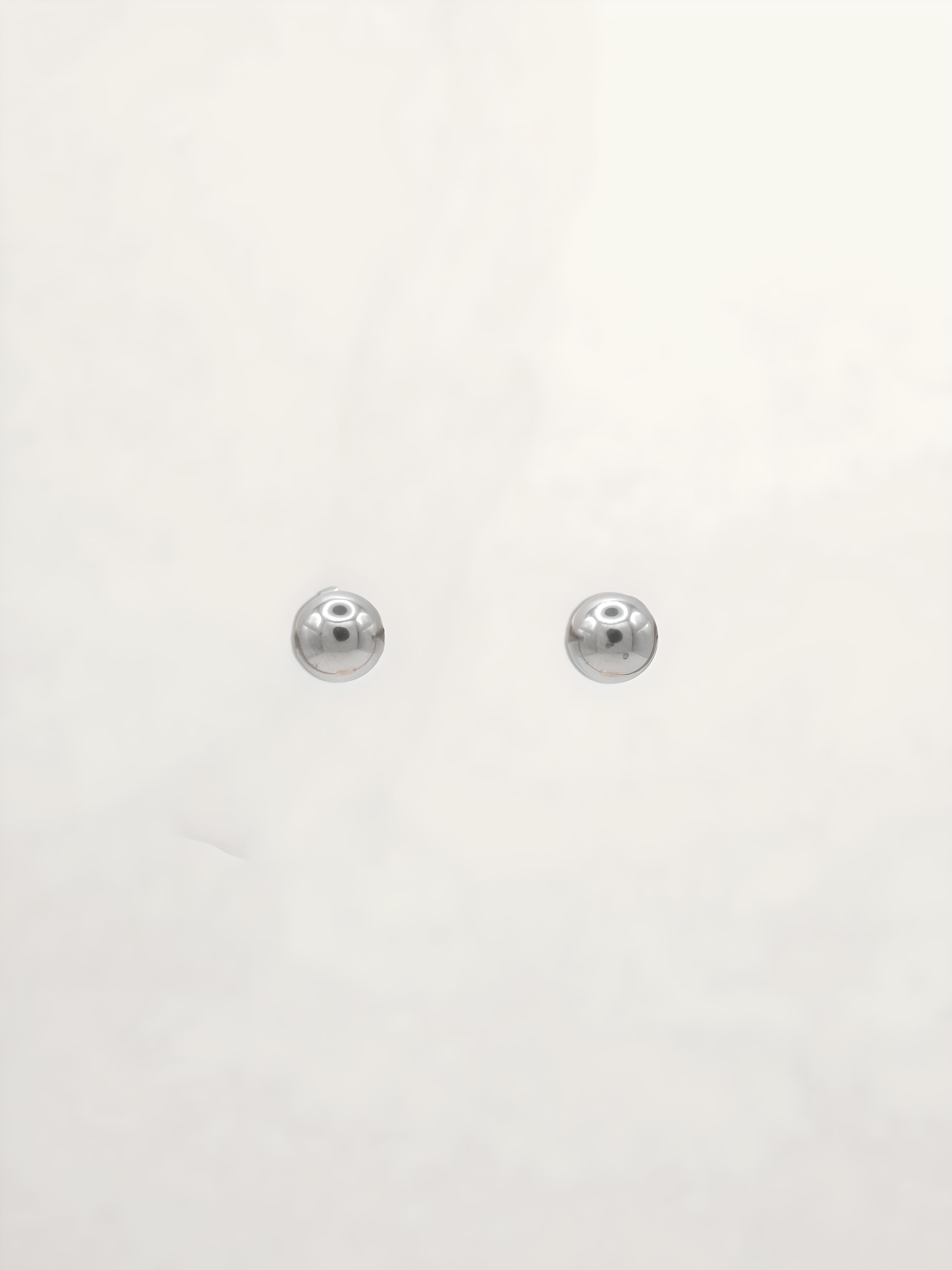PENDIENTES PERLA ACERO MEDIANAS