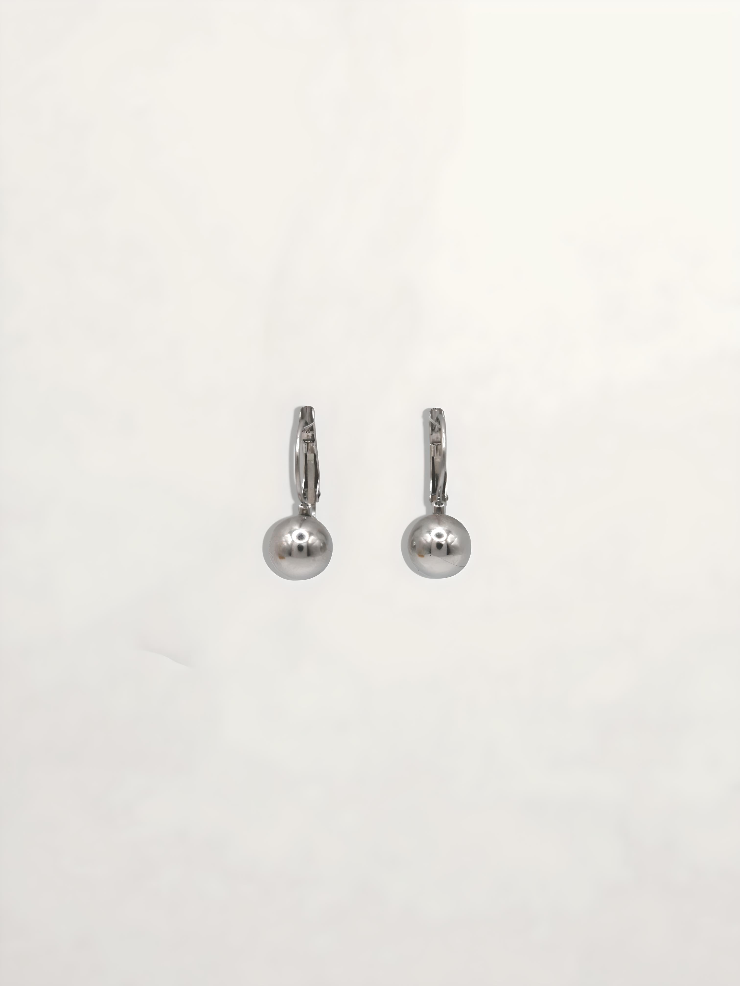 PENDIENTES PERLAS ACERO COLGANDO