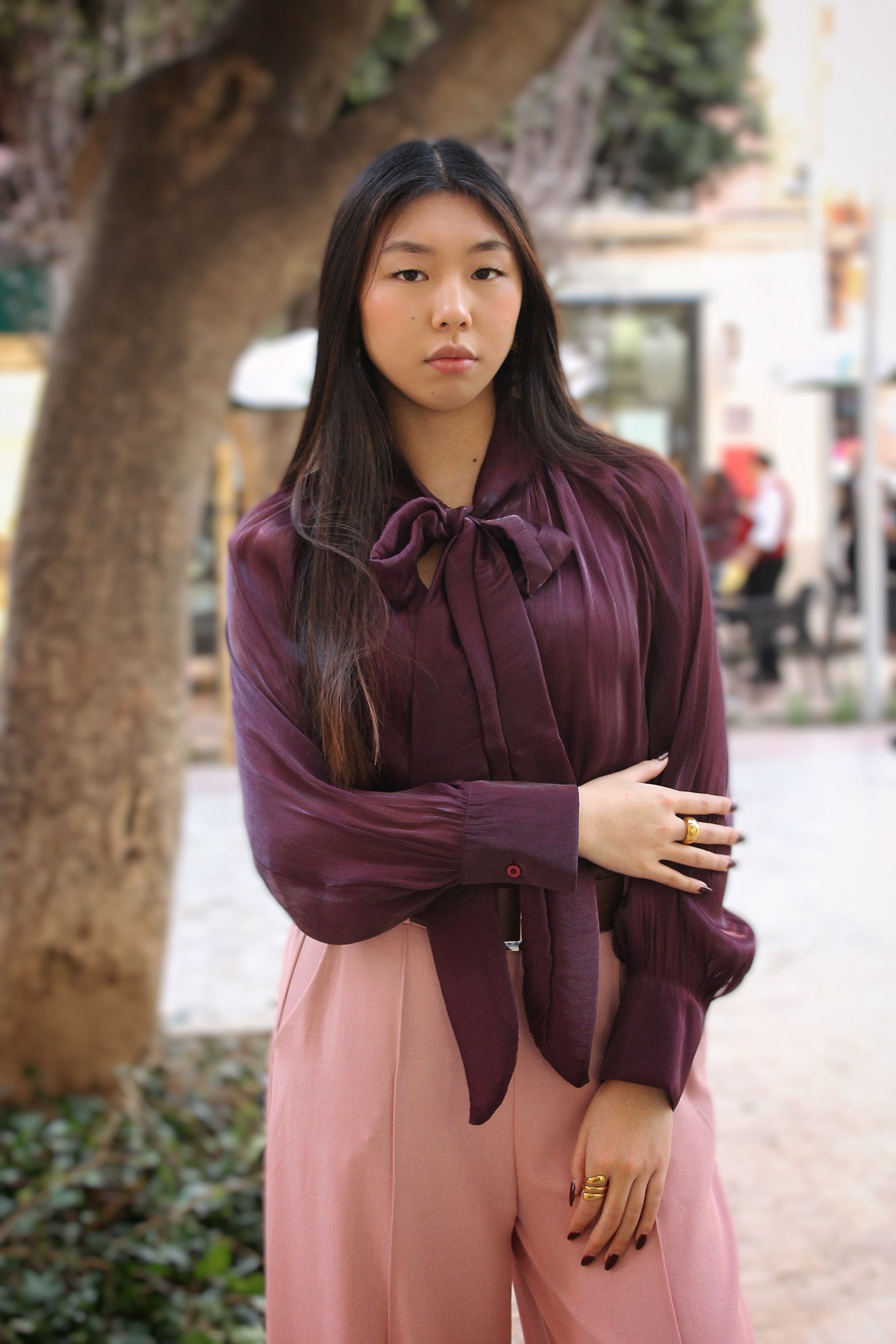 BLUSA CON LAZO