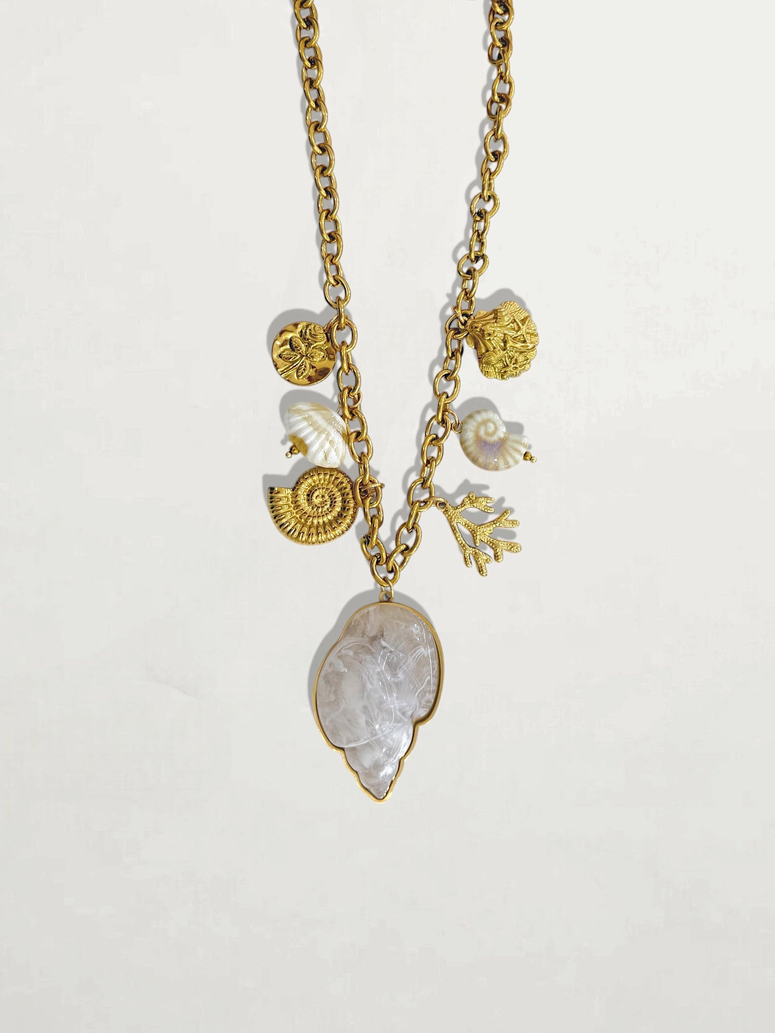COLLAR ACERO CONCHA
